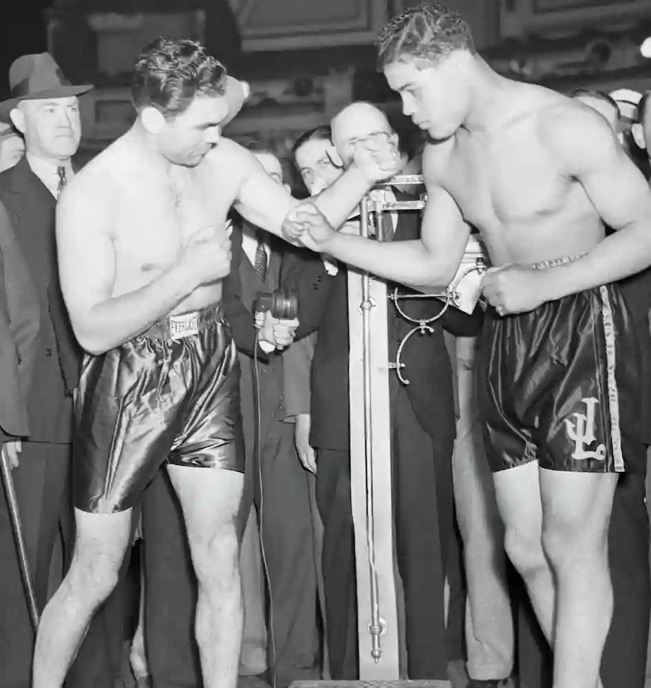 Joe_Louis_vs._Max_Schmeling_II_weigh