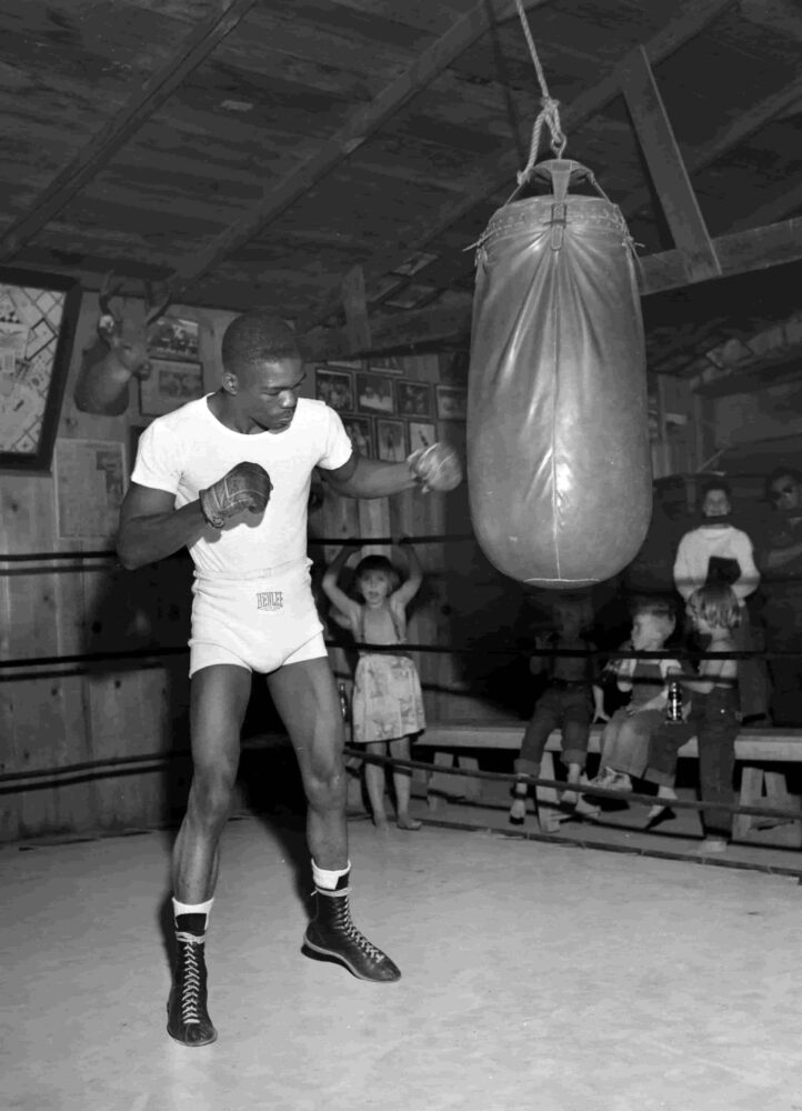 Ike_Williams_and_punching_bag Ike_Williams_and_punching_bag